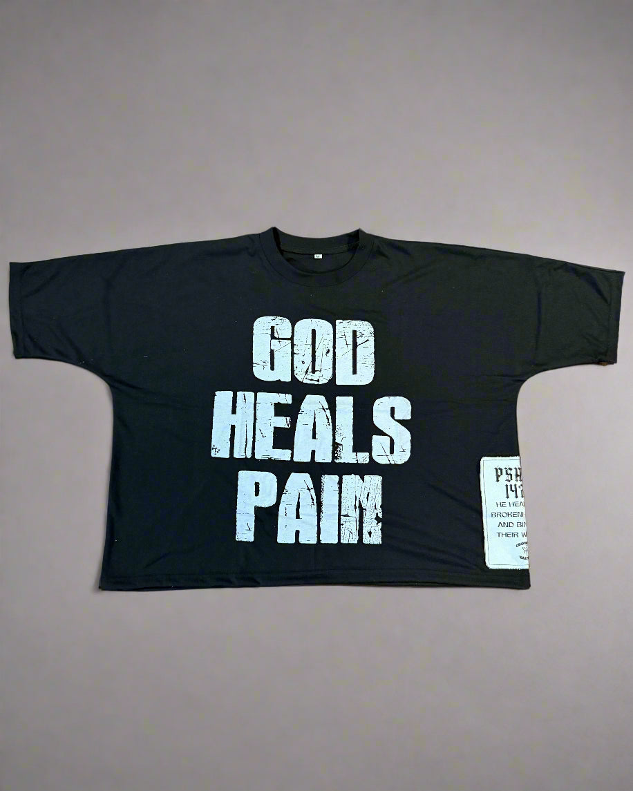 "Midnight Black" Healed Boxy Tee