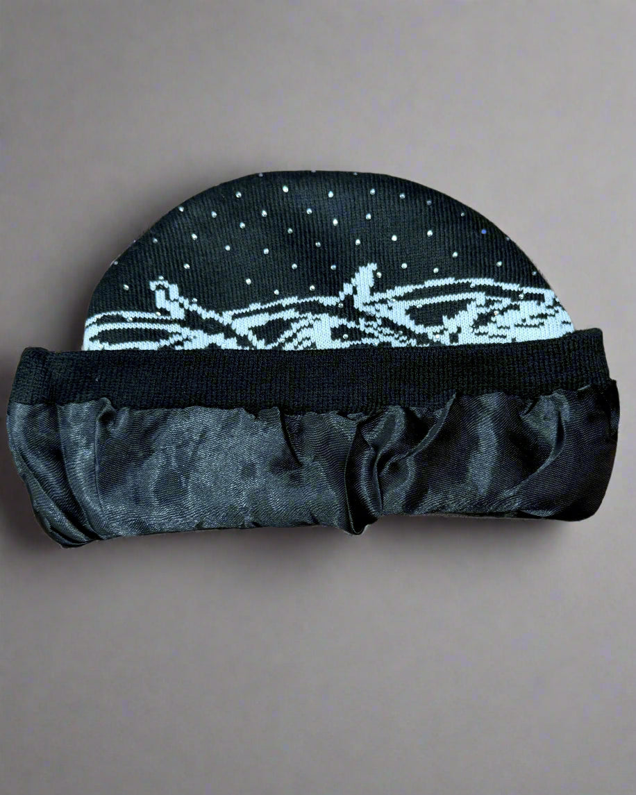 "Ash Black" Trust God Silk Lined Crown Beanie