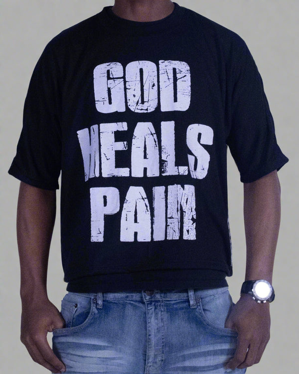 "Midnight Black" Healed Boxy Tee