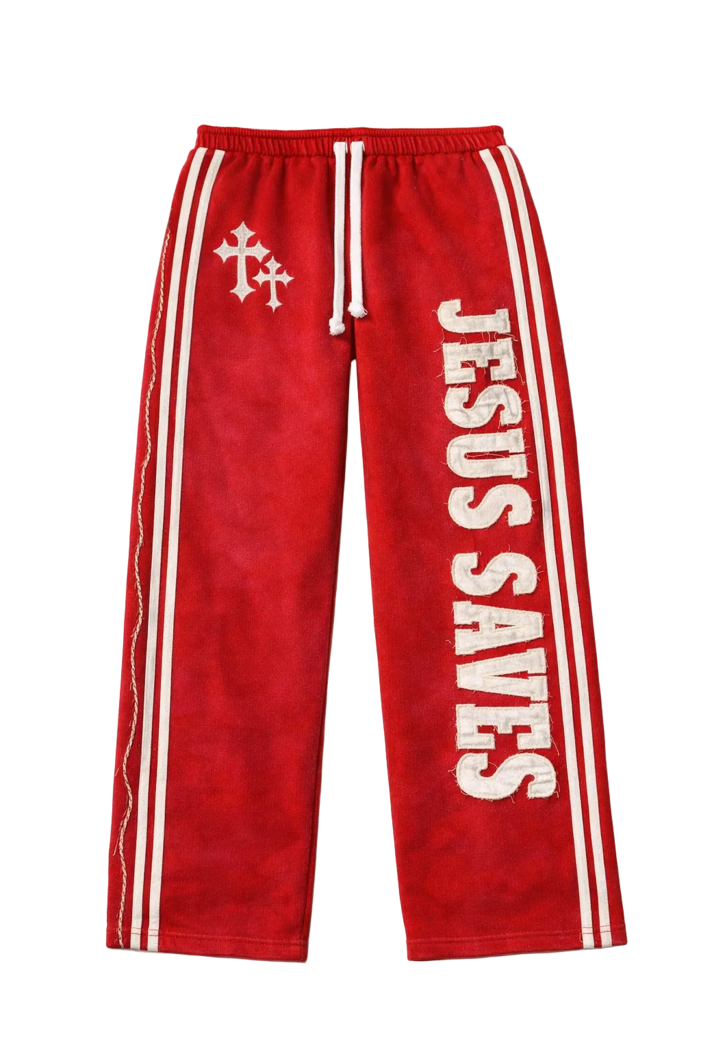 "Crimson Red" Jesus Saves Sweatpants