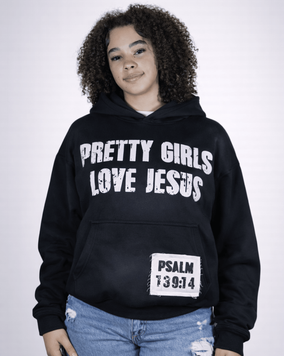 "Ash Black" Pretty Girls Hoodie - Crowned Saints