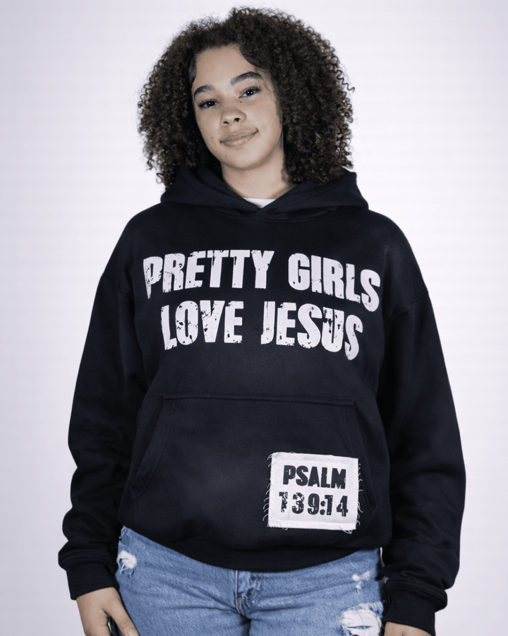 "Ash Black" Pretty Girls Hoodie - Crowned Saints