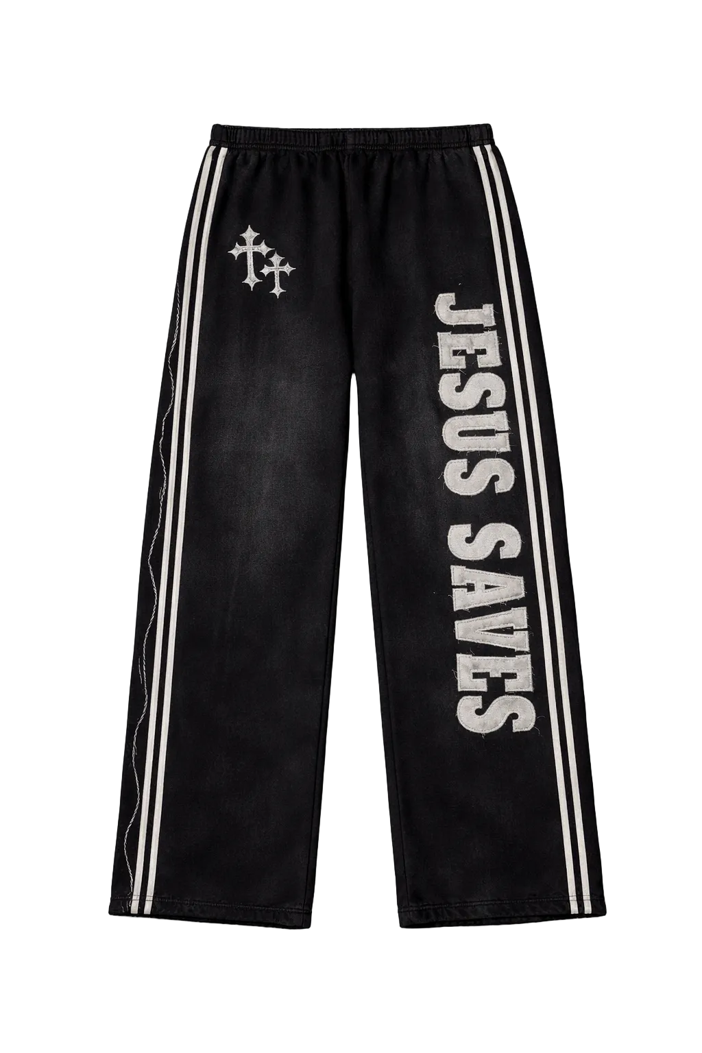 "Ash Black" Jesus Saves Sweatpants