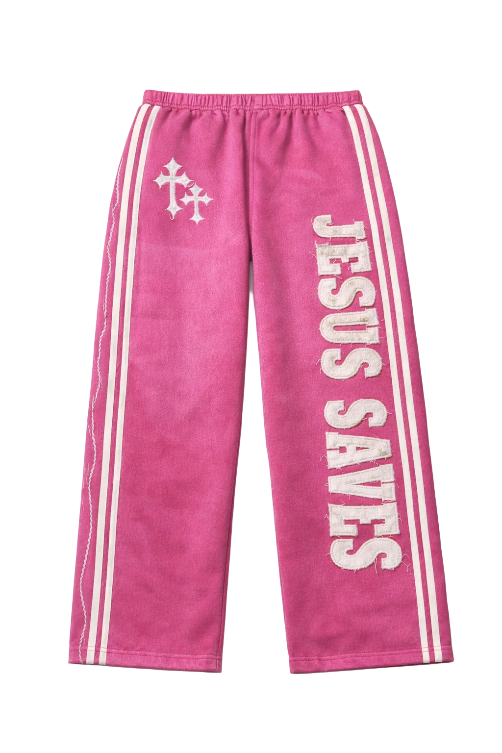 "Luminous Pink" Jesus Saves Sweatpants
