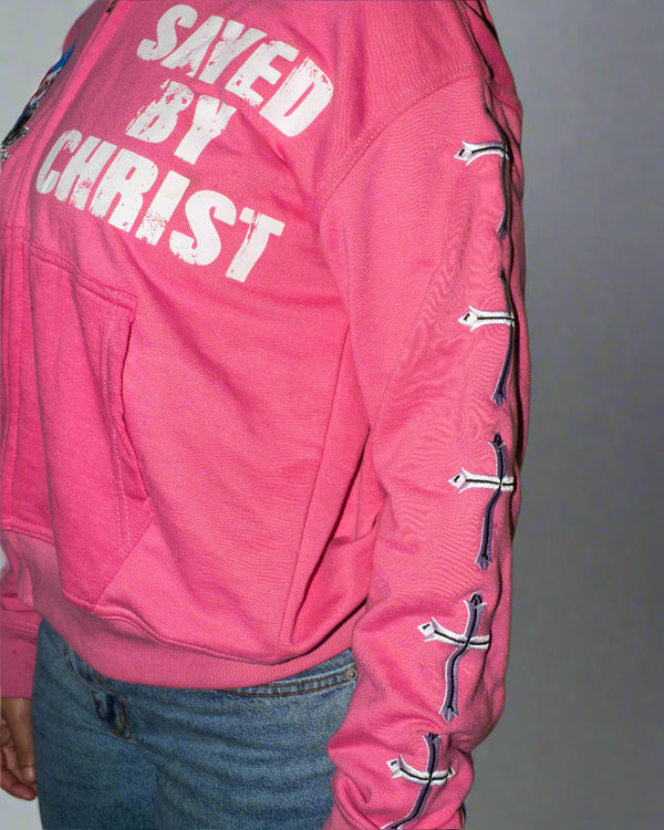 "Pink" Savior Zip Up Hoodie