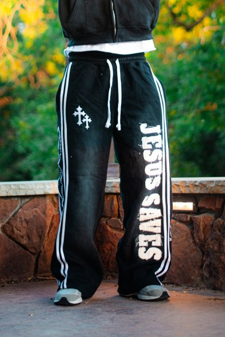 Black Jesus Saves Zip Up Hoodie - Crowned Saints