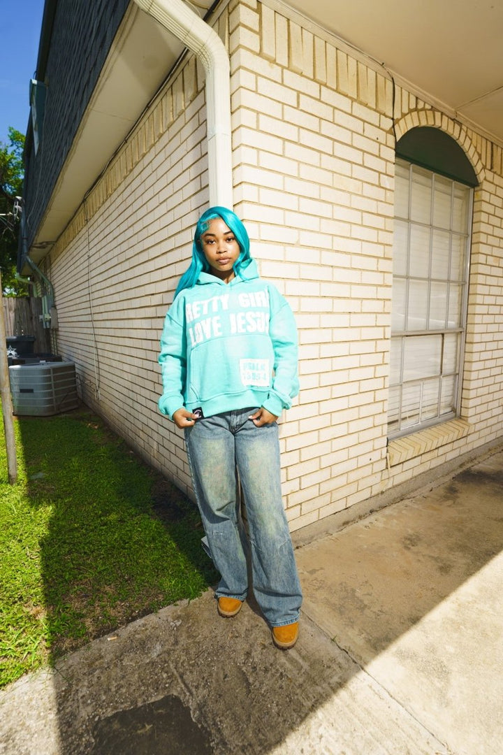"Azure Blue" Pretty Girls Hoodie - Crowned Saints