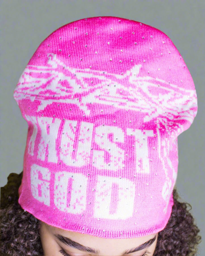 "Luminous Pink" Trust God Silk Lined Crown Beanie - Crowned Saints
