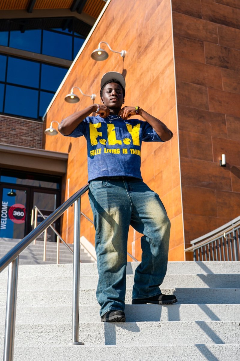 Blue F.L.Y Tee - Crowned Saints