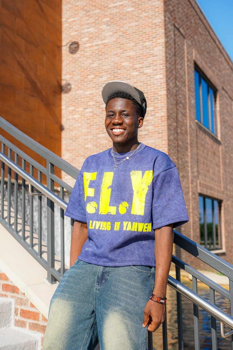 Blue F.L.Y Tee - Crowned Saints