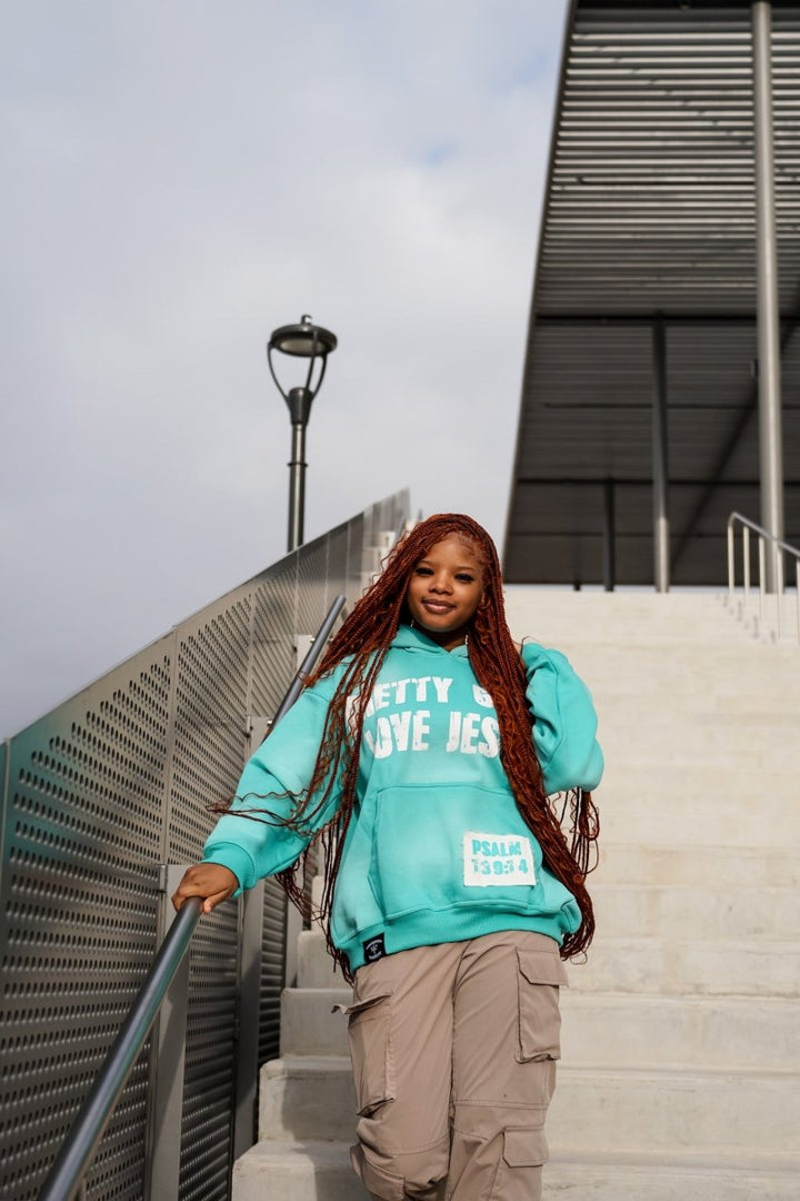 "Azure Blue" Pretty Girls Hoodie - Crowned Saints