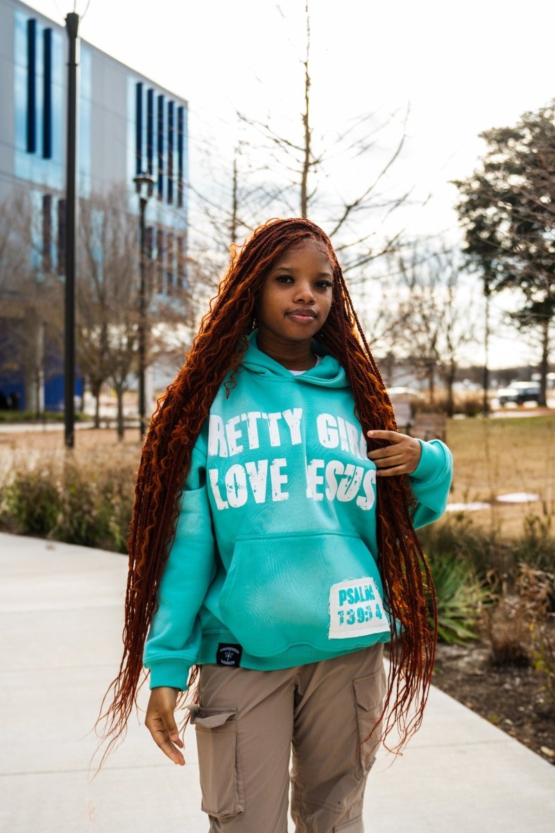 "Azure Blue" Pretty Girls Hoodie - Crowned Saints