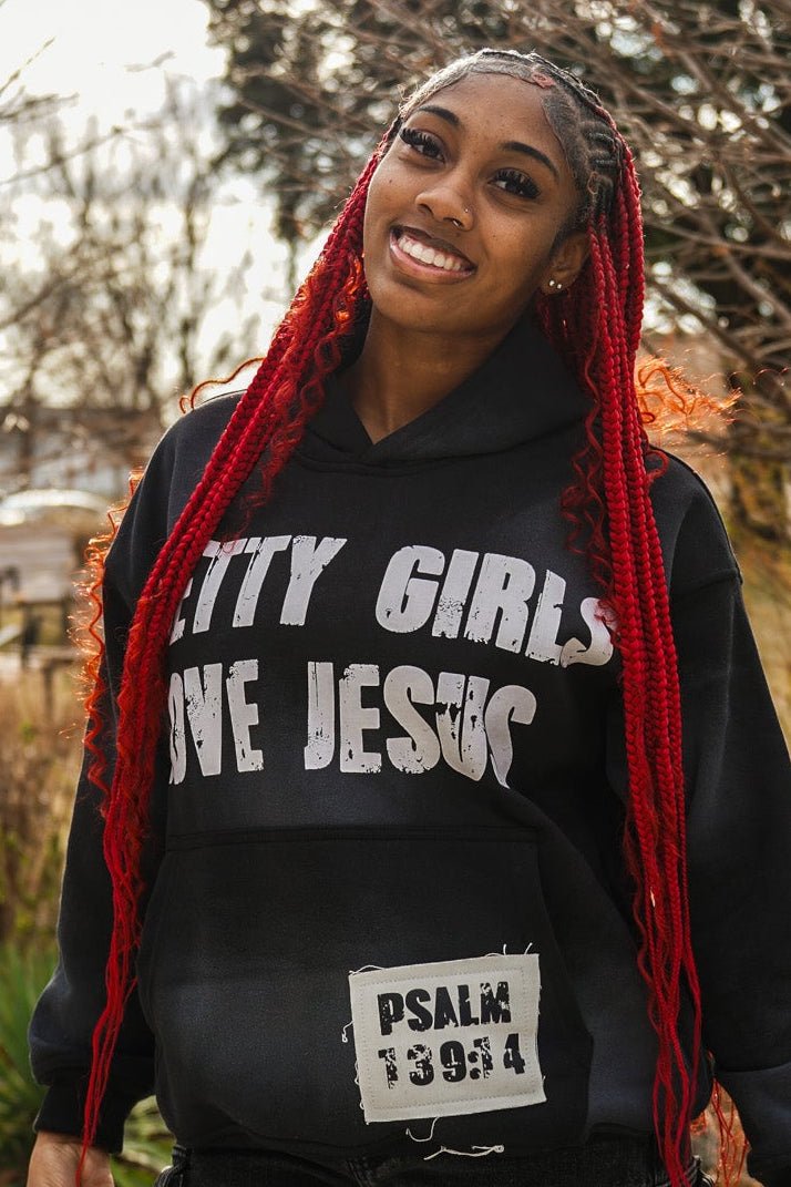 "Ash Black" Pretty Girls Hoodie - Crowned Saints