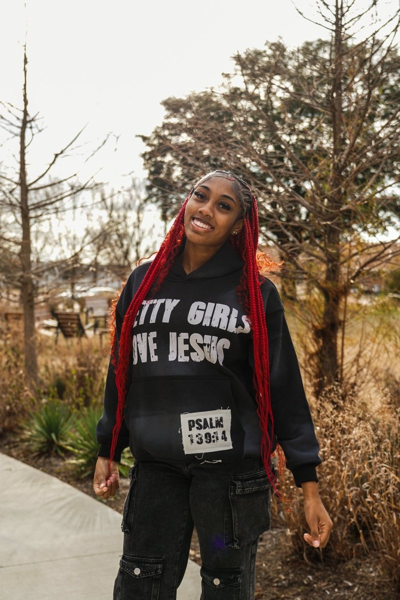 "Ash Black" Pretty Girls Hoodie - Crowned Saints