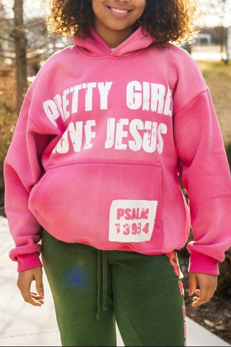 Pink Pretty Girls Hoodie - Crowned Saints
