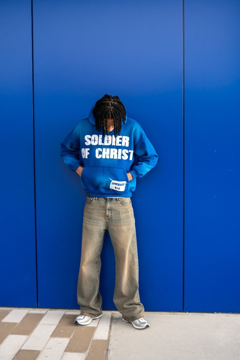Blue Soldier Hoodie - Crowned Saints