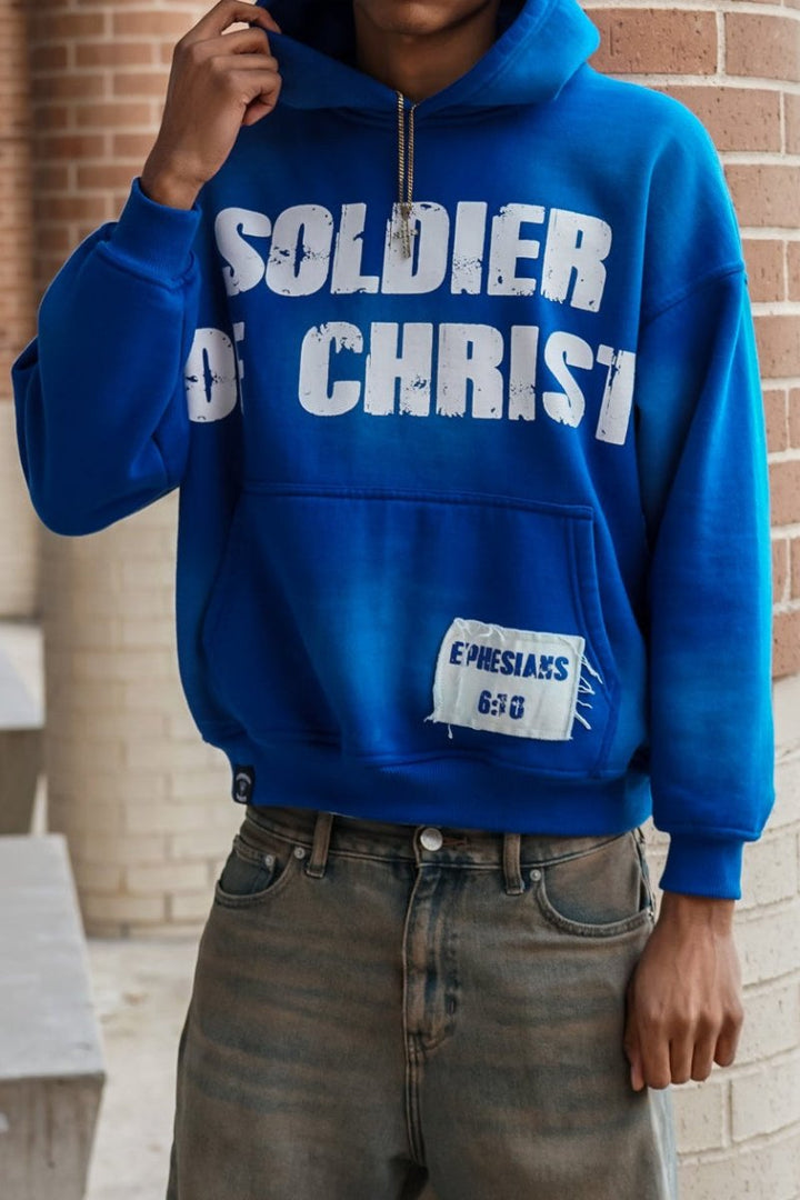 Blue Soldier Hoodie - Crowned Saints