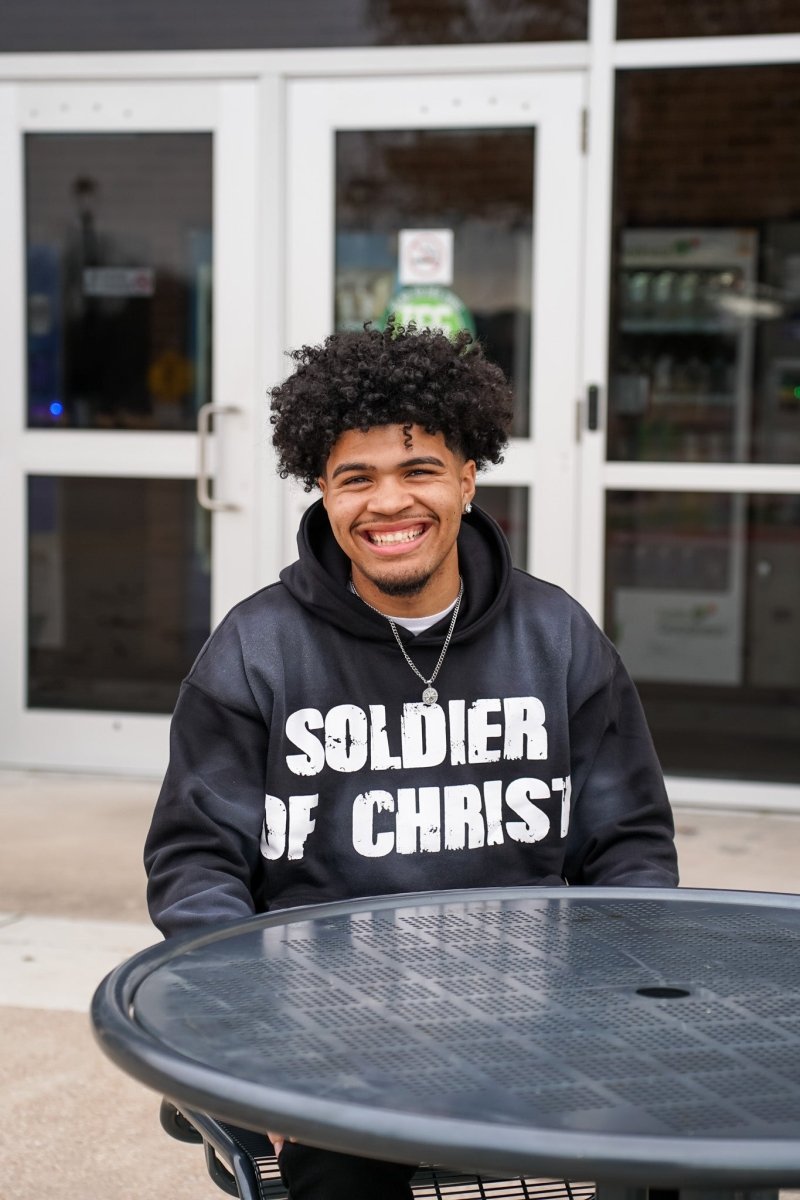 Black Soldier Hoodie - Crowned Saints