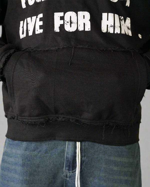 "Ash Black" Reversed Sacrifice Hoodie