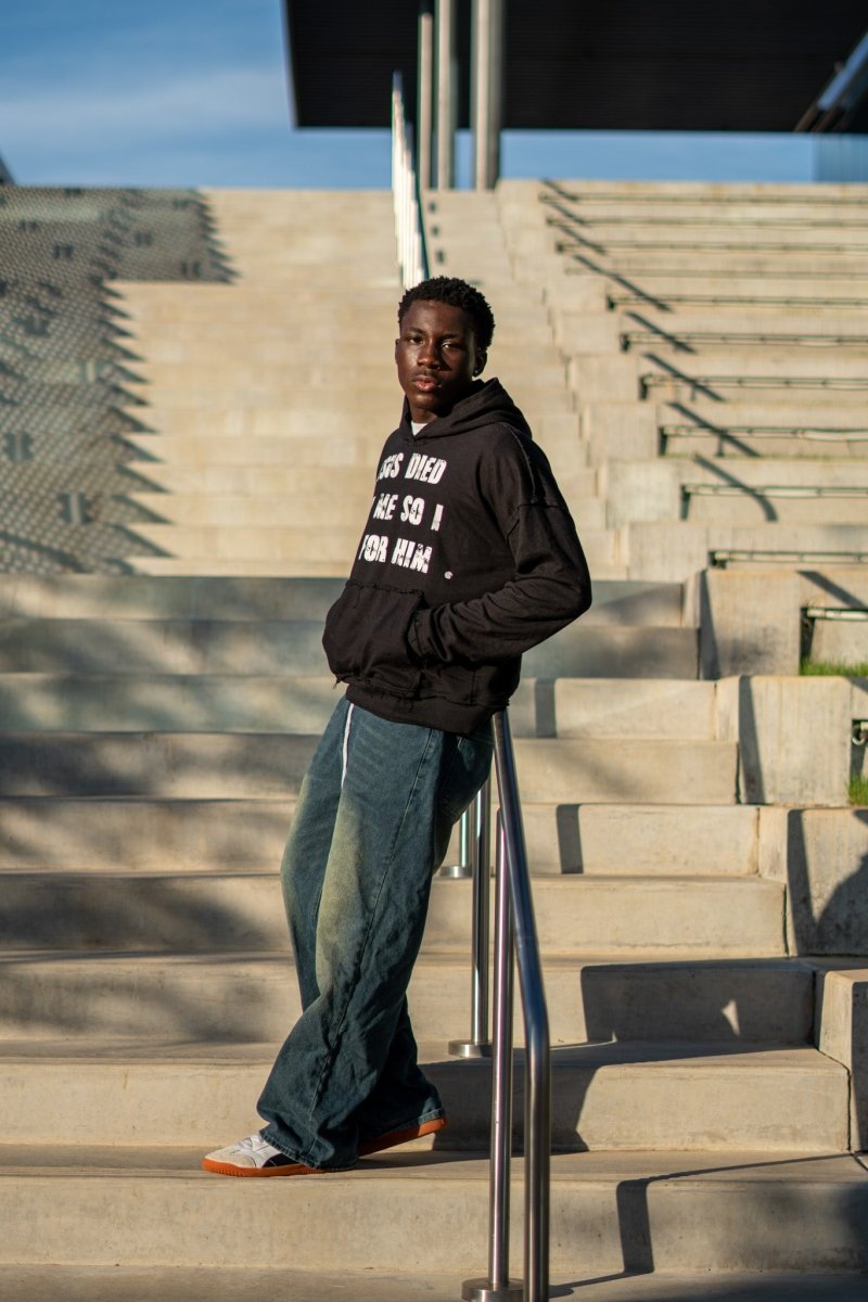 Black Reversed Sacrifice Hoodie - Crowned Saints