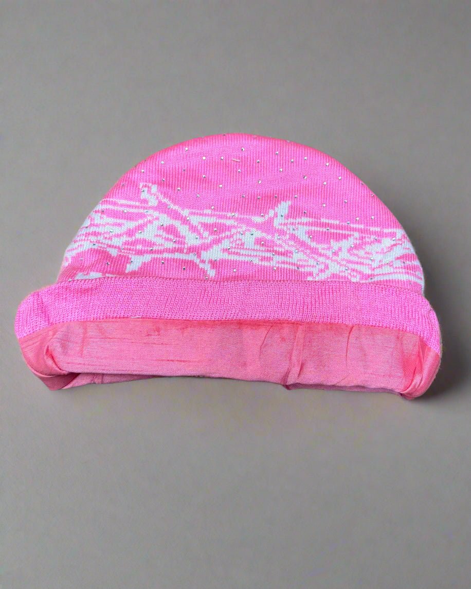 "Luminous Pink" Trust God Silk Lined Crown Beanie - Crowned Saints