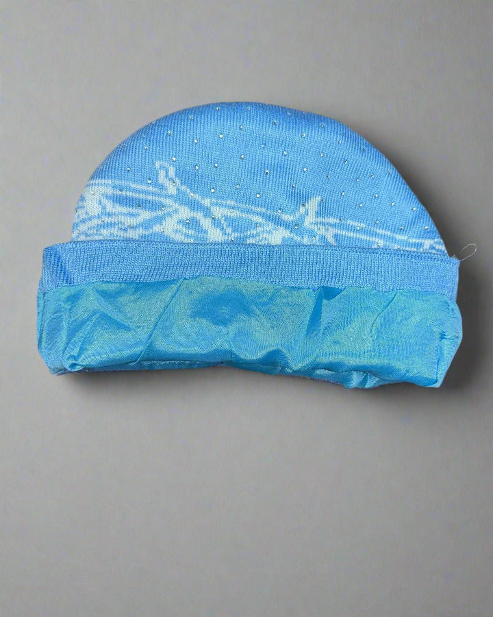 "Azure Blue" Trust God Silk Lined Crown Beanie - Crowned Saints