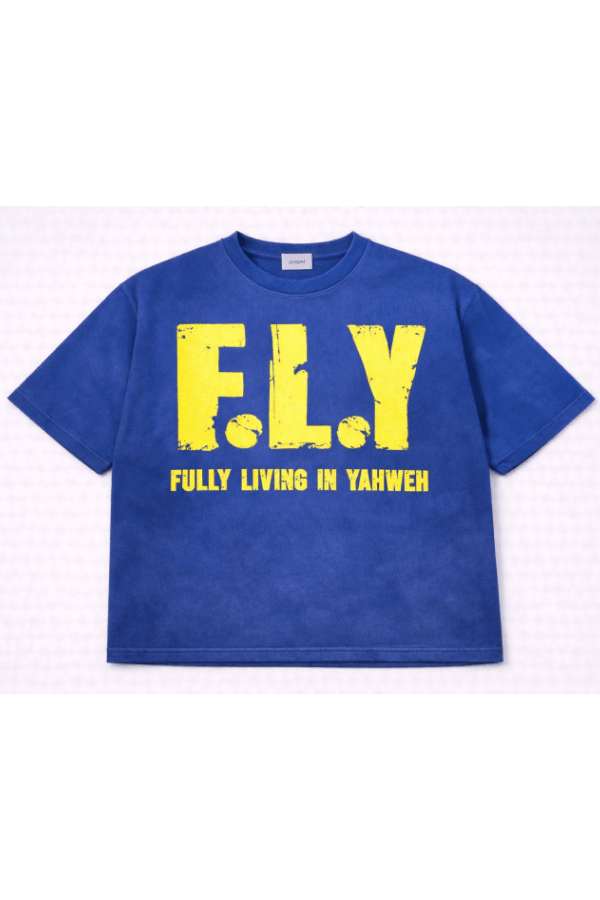 Blue F.L.Y Tee - Crowned Saints