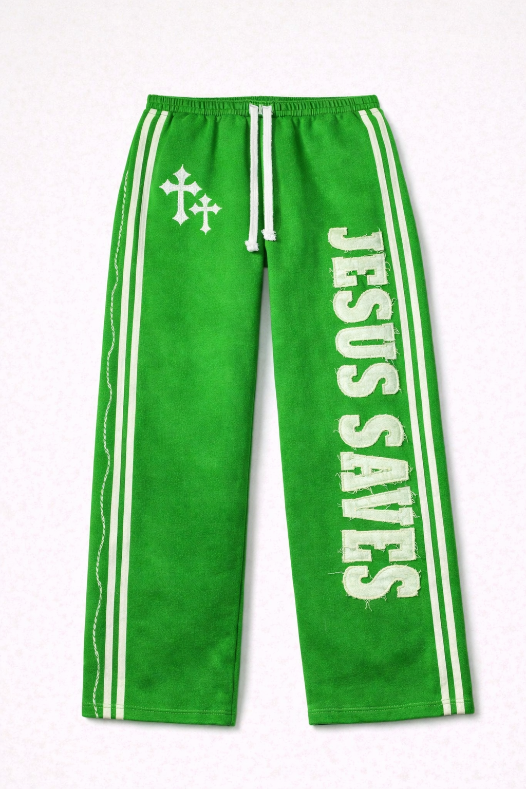 "Lime Green" Jesus Saves Sweatpants