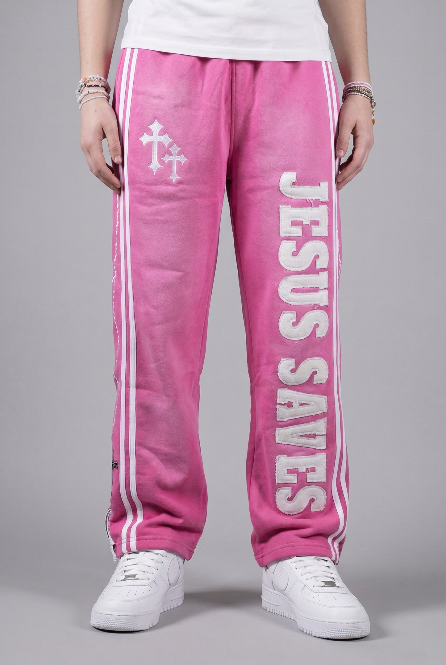 Pink Jesus Saves Sweatpants