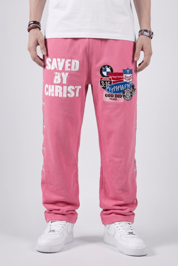 Pink Savior Sweatpants - Crowned Saints