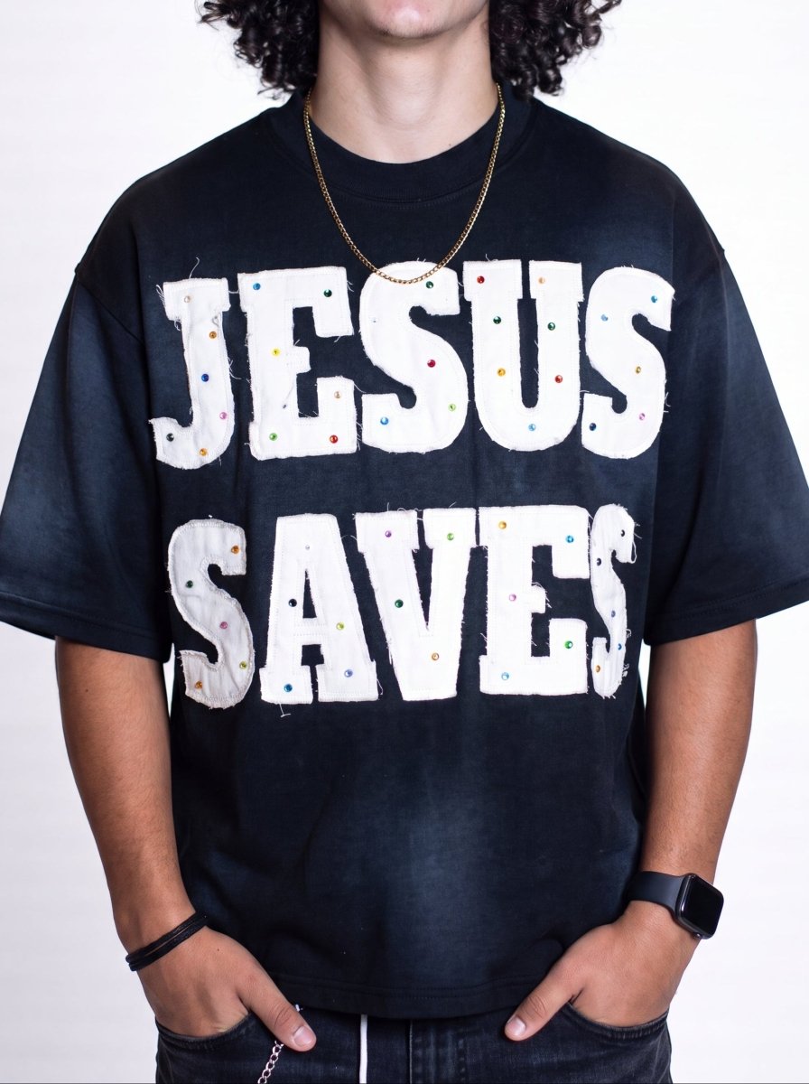 Black Savior Jeweled Tee - Crowned Saints