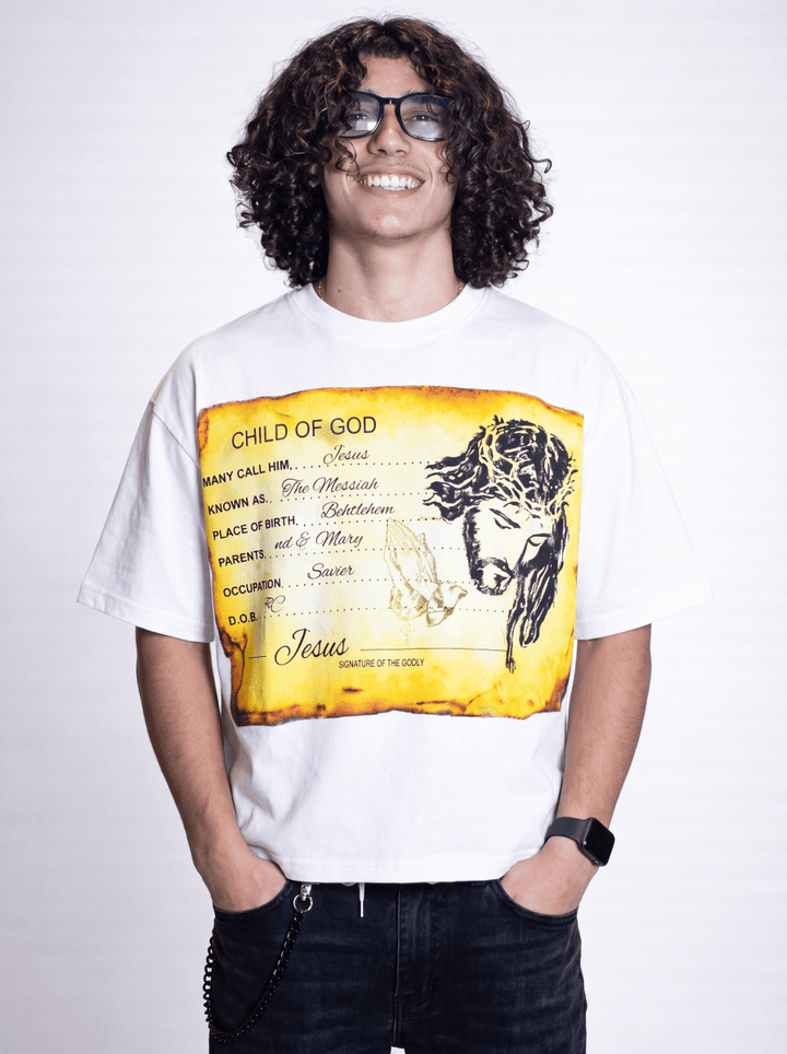 Frost White Identity Boxy Tee - Crowned Saints