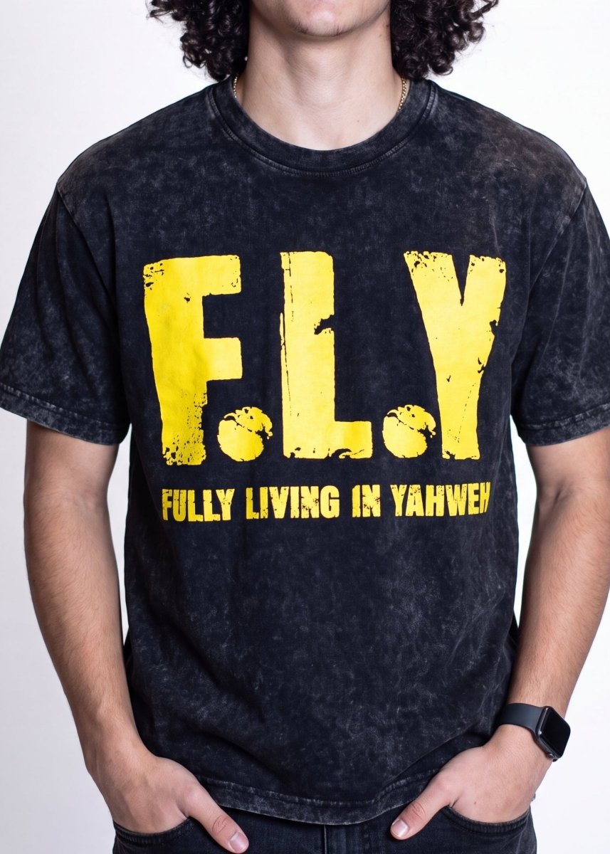 Black F.L.Y Tee - Crowned Saints