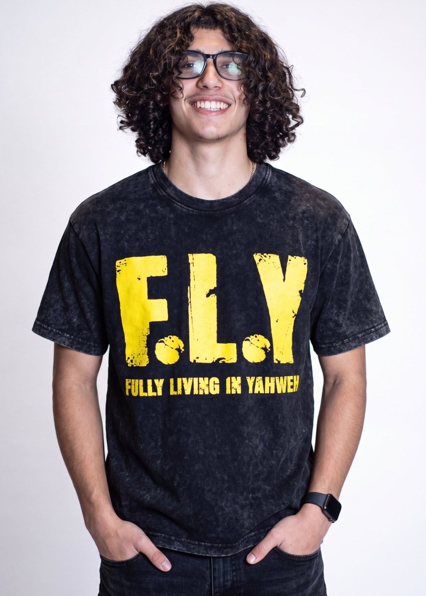 Black F.L.Y Tee - Crowned Saints