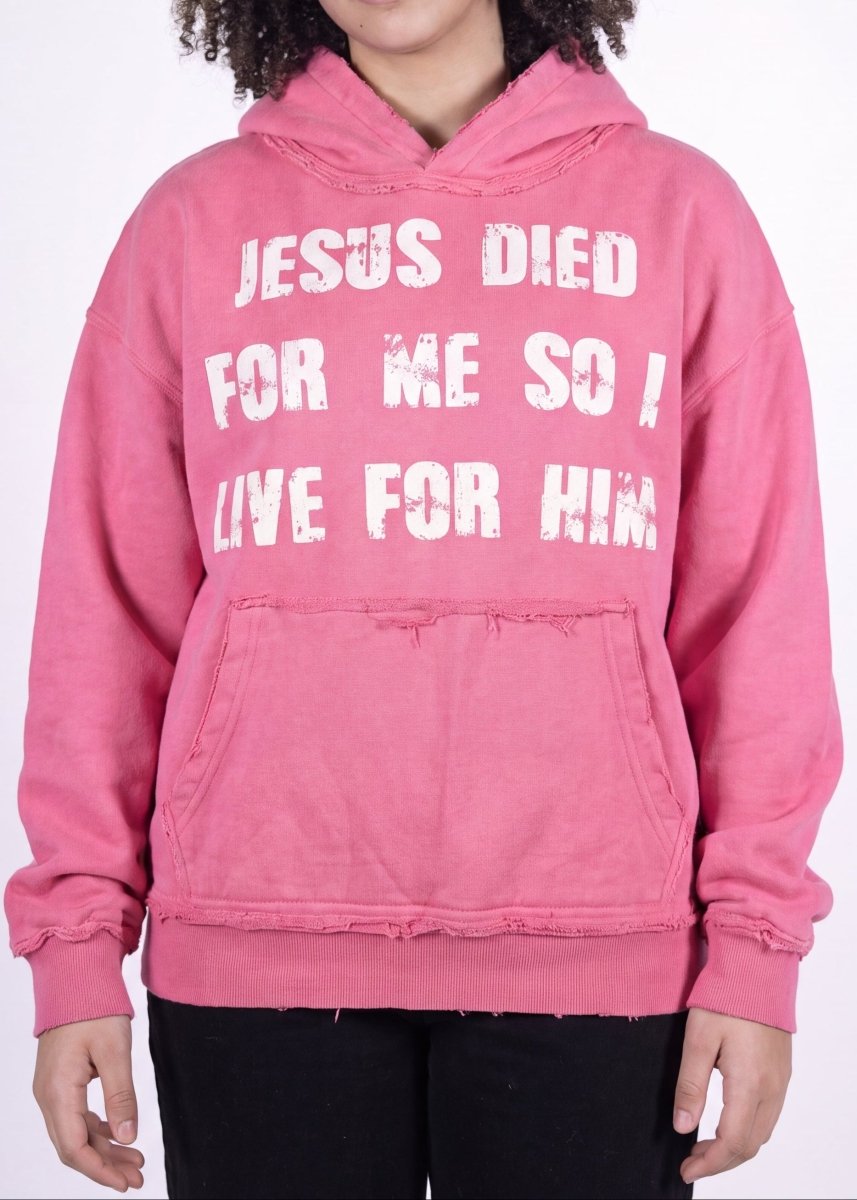 Pink Reversed Sacrifice Hoodie - Crowned Saints