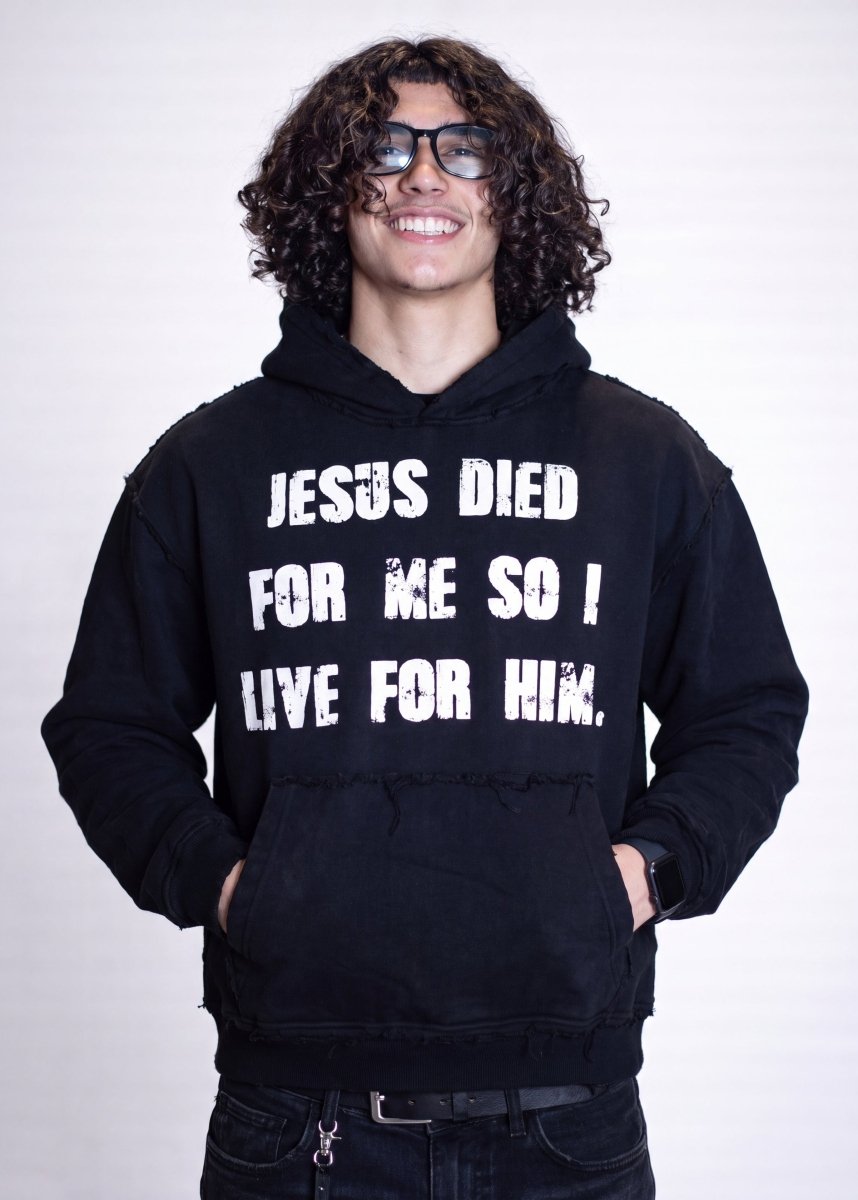Black Reversed Sacrifice Hoodie - Crowned Saints