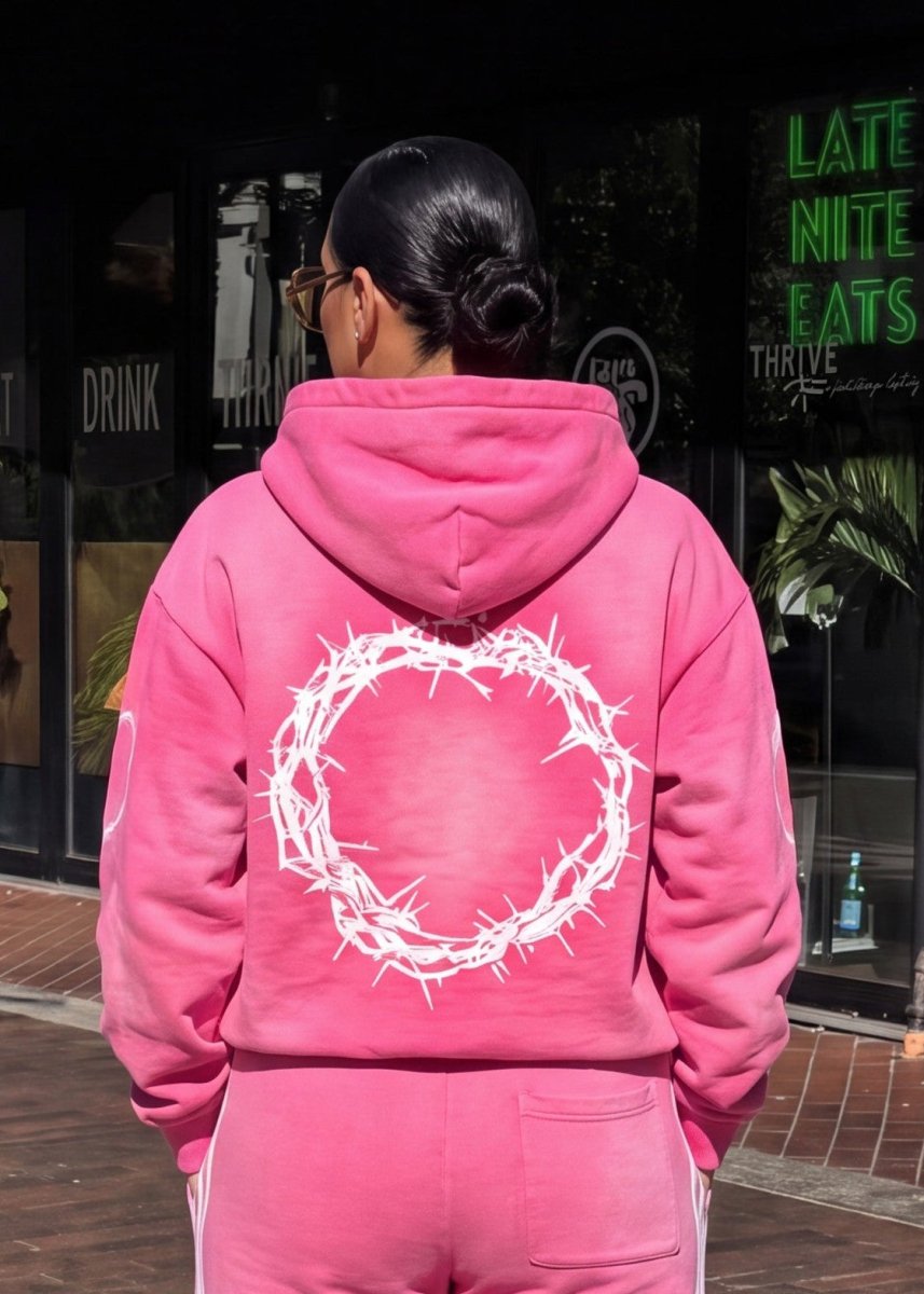 Pink Jesus Saves Zip Up Hoodie - Crowned Saints