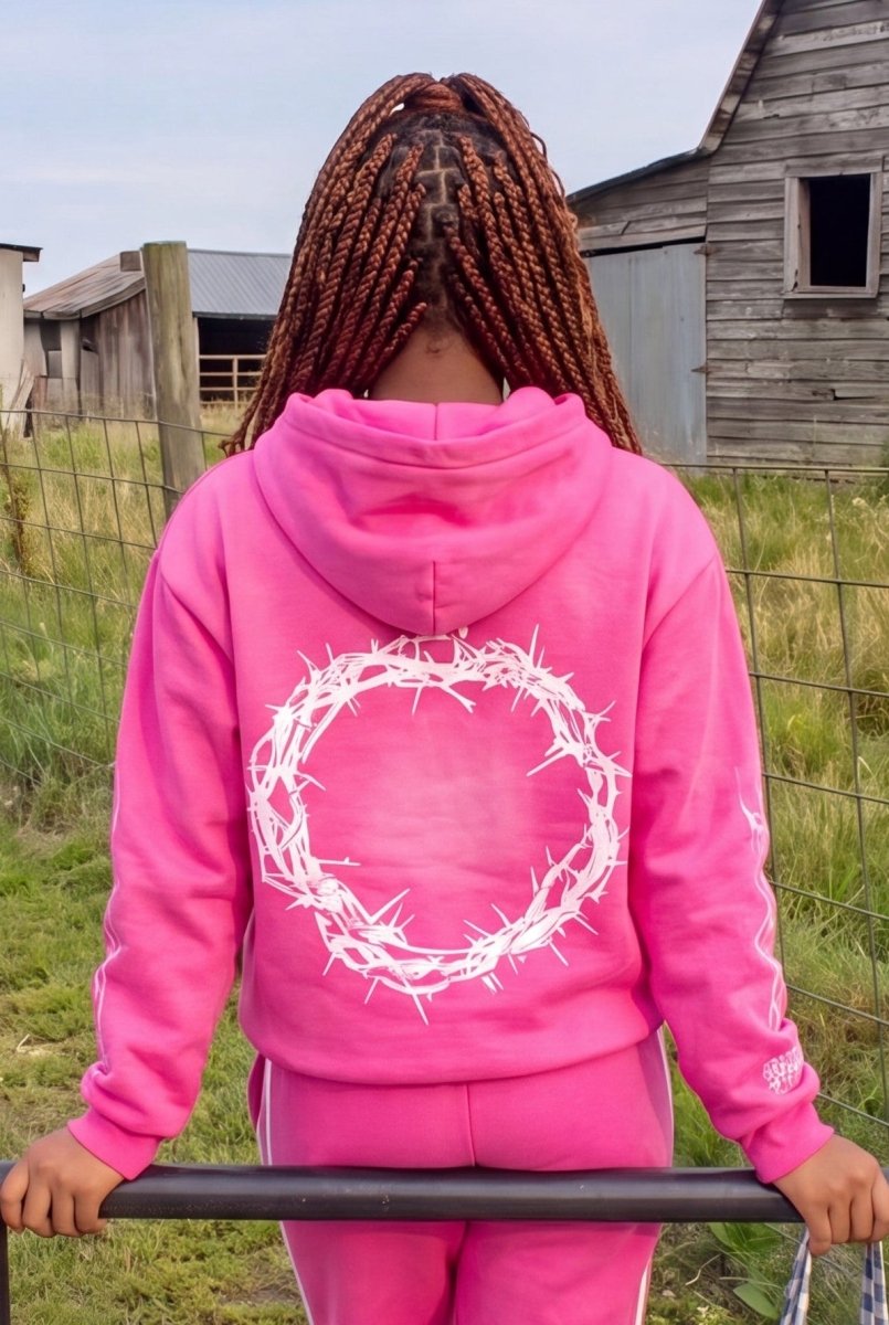 Pink Jesus Saves Zip Up Hoodie - Crowned Saints