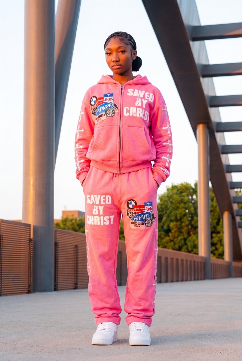 Pink Savior Sweatpants - Crowned Saints