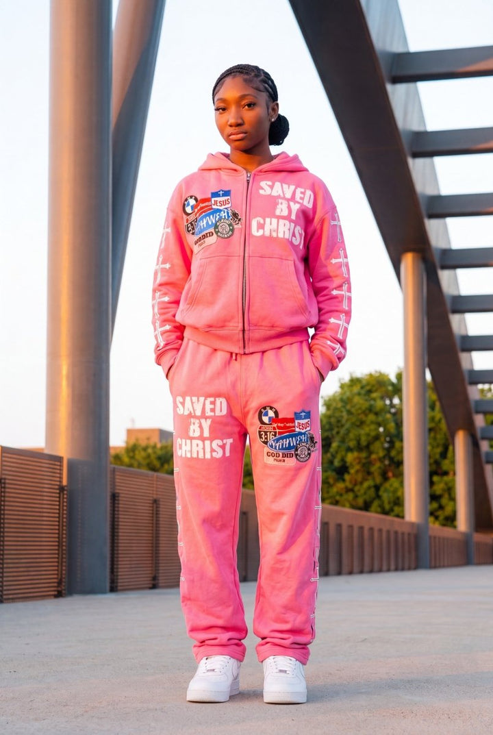 Pink Savior Sweatpants - Crowned Saints