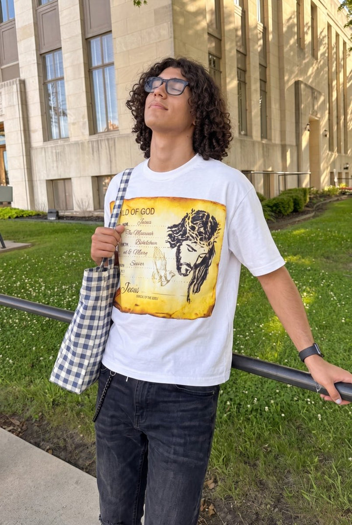 Frost White Identity Boxy Tee - Crowned Saints
