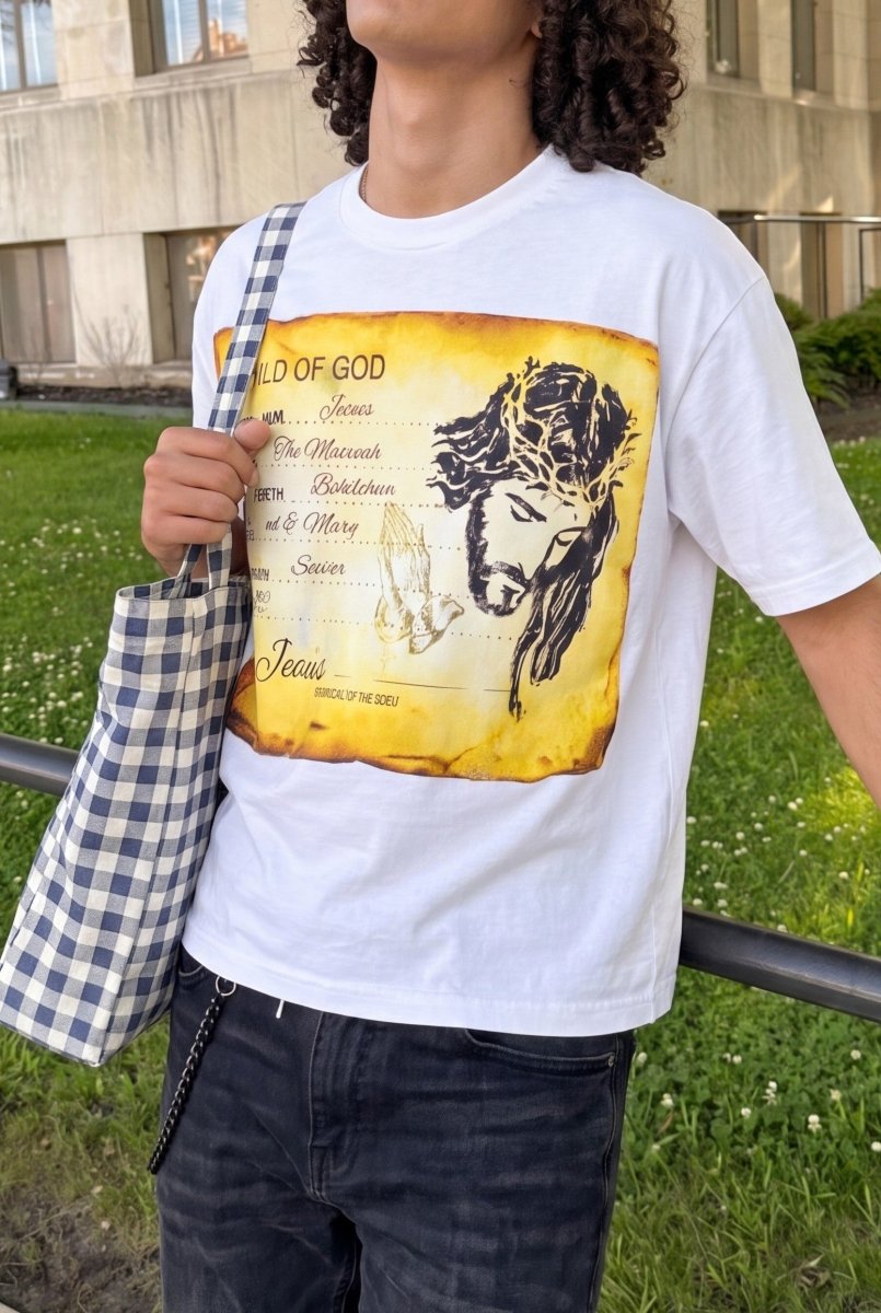 Frost White Identity Boxy Tee - Crowned Saints