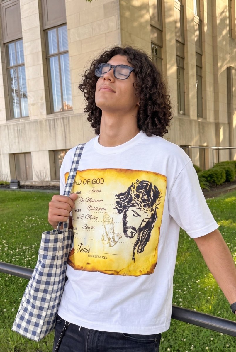 Frost White Identity Boxy Tee - Crowned Saints
