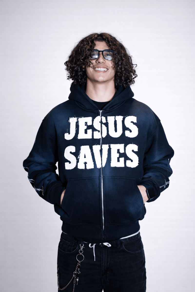 Black Jesus Saves Zip Up Hoodie - Crowned Saints