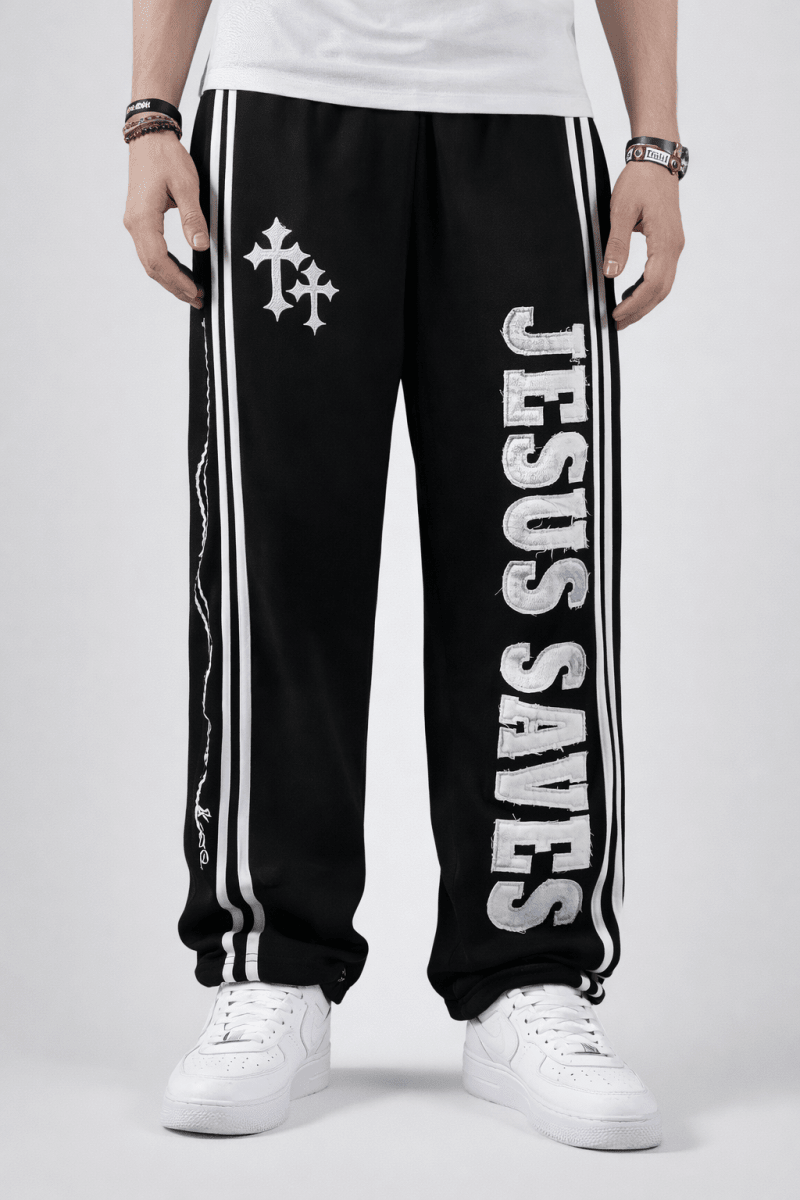 Black Jesus Saves Sweatpants - Crowned Saints